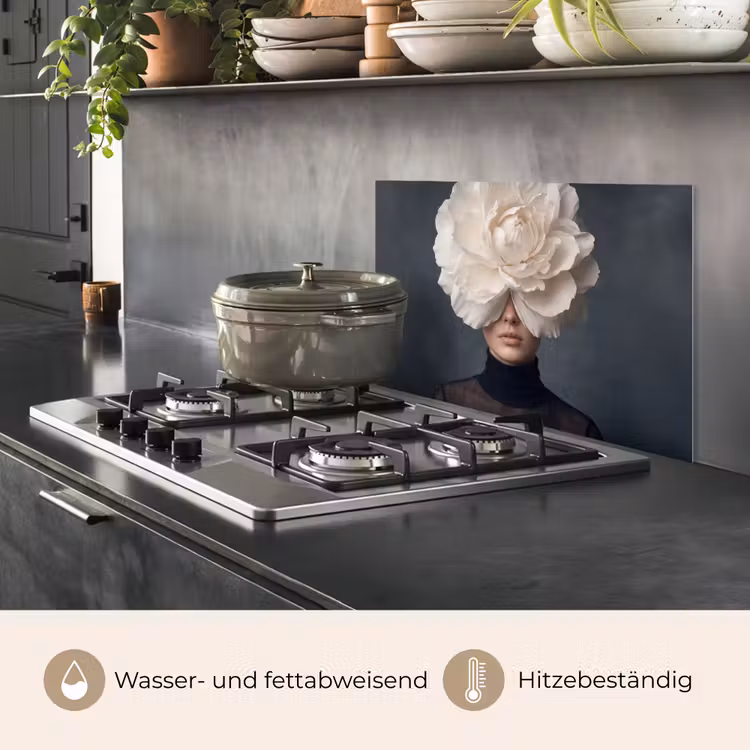 Portret - Mysterieus - Wit keuken achterwand spatscherm klein -usp_DE