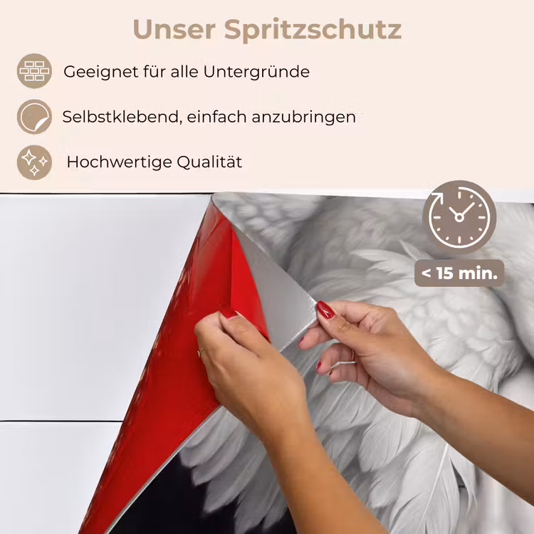 Portret - Zwaan - Zwart - Wit keuken achterwand spatscherm klein -spatscherm_DE