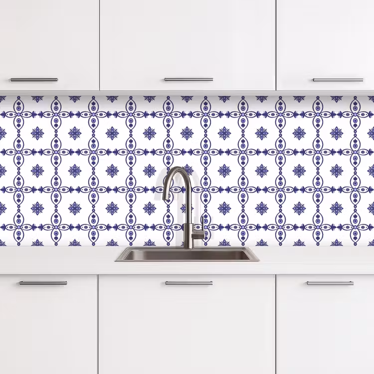 Portugal - Patronen - Blauw keuken achterwand 2 middel 871 -3d