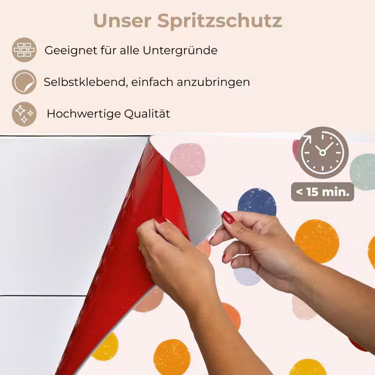 Stippen - Subtiel - Kleurrijk keuken achterwand spatscherm klein 900 -spatscherm_DE