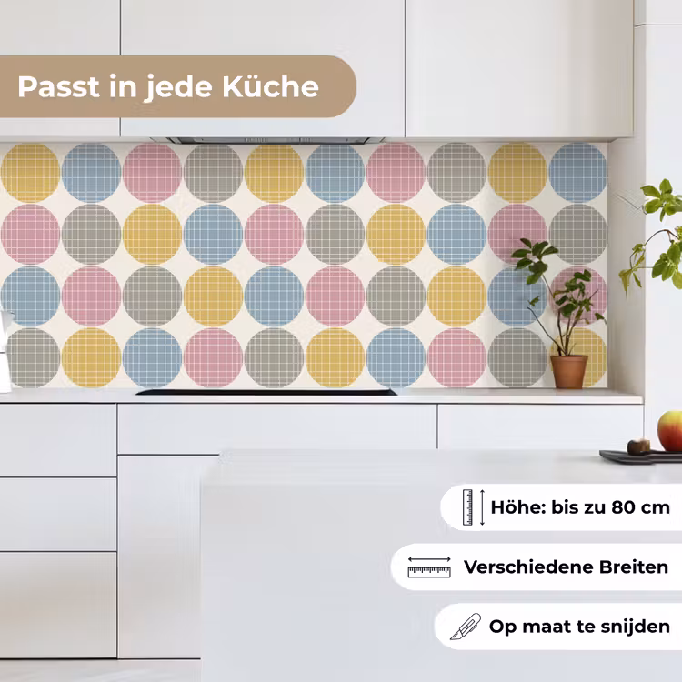 Stippen - Lijn - Patroon keuken achterwand 2 middel 871 -sfeer4_DE