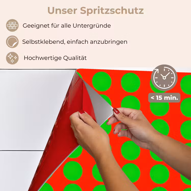 Stippen - Patroon - Groen keuken achterwand spatscherm klein 900 -spatscherm_DE