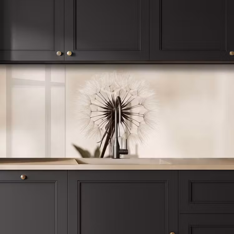 Paardenbloem - Minimalistisch - Wit keuken achterwand 2 middel -sfeer1