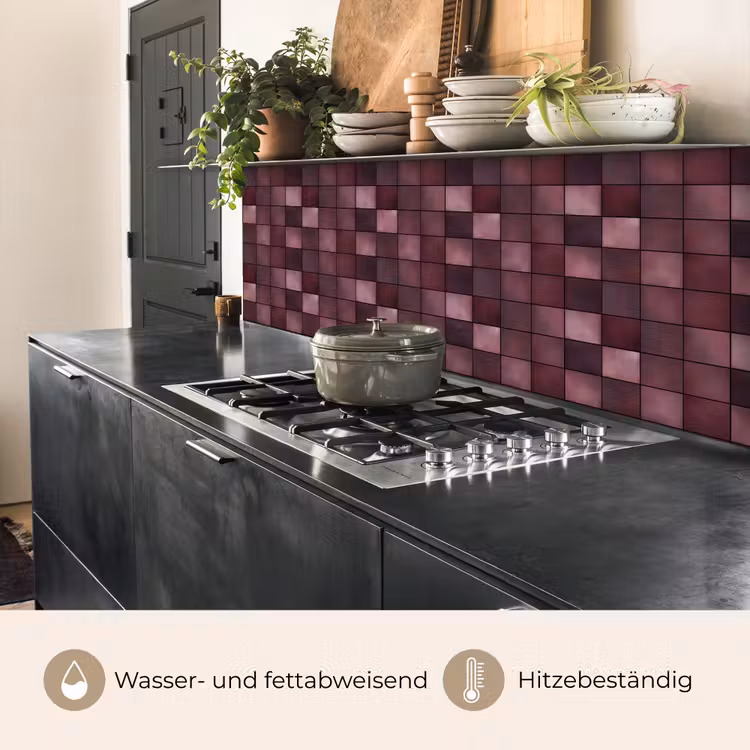 Vierkant - Tegel - Patroon - Paars keuken achterwand 2 middel 871 -usp_DE