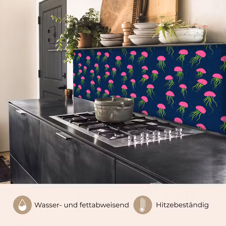 Kwallen - Diepzee - Neon keuken achterwand 2 middel 871 -usp_DE