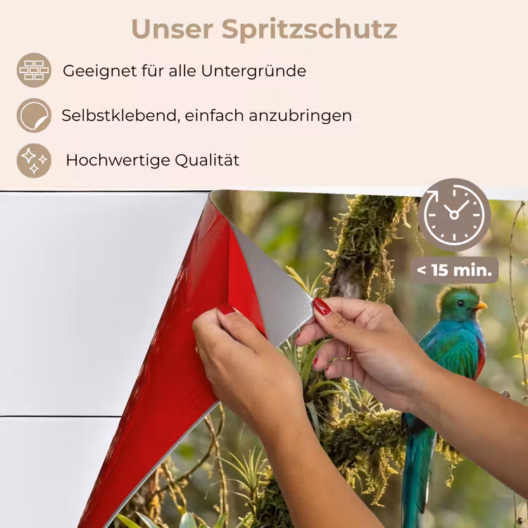 Quetzal - Jungle - Natuur - Groen keuken achterwand spatscherm klein -spatscherm_DE