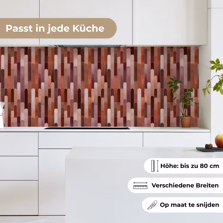 Langwerpig - Tegels - Rood - Koper keuken achterwand 2 middel 871 -sfeer4_DE