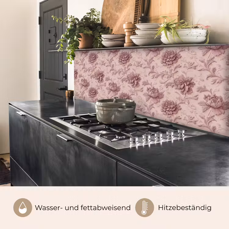 Reliëf - Pioenrozen - Roze keuken achterwand 2 middel 871 -usp_DE