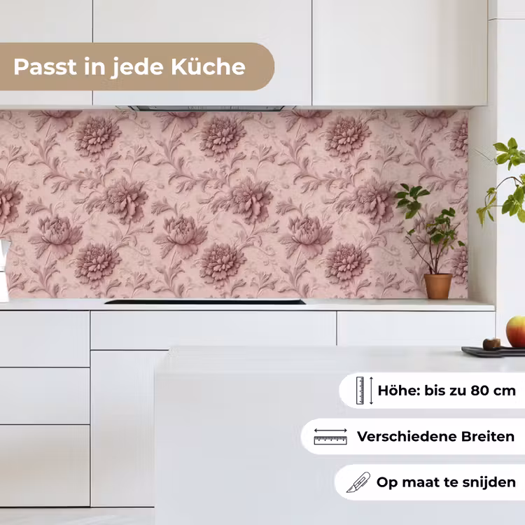 Reliëf - Pioenrozen - Roze keuken achterwand 2 middel 871 -sfeer4_DE