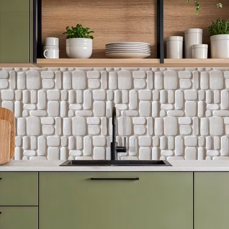 Reliëf - Structuur - Wit keuken achterwand 2 middel 871 -sfeer3