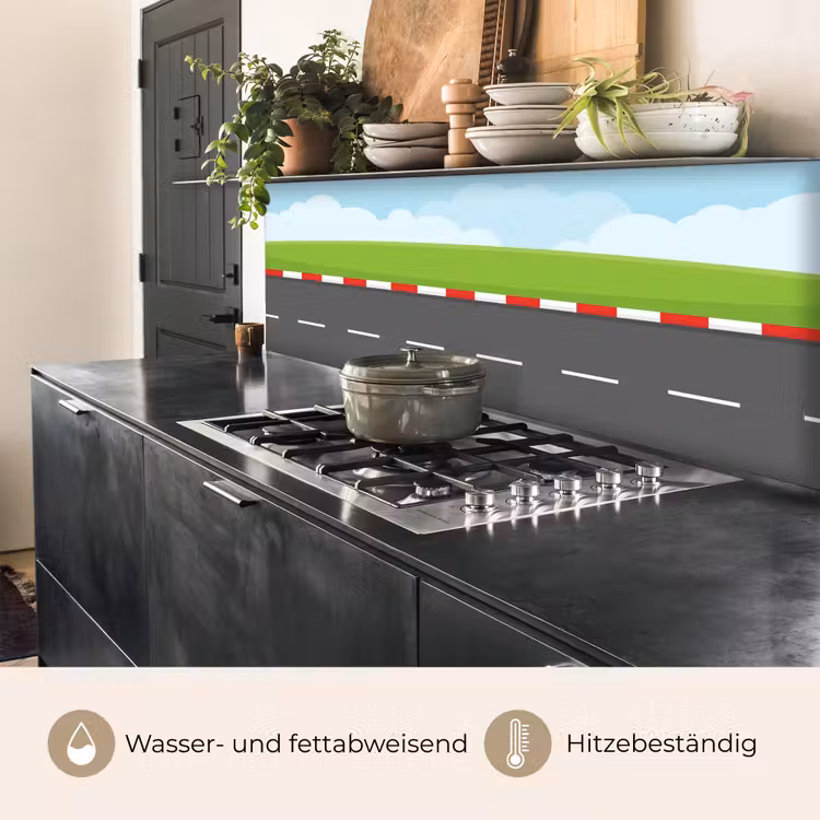 Racebaan - Illustratie - Sport - Kleurrijk keuken achterwand 2 middel -usp_DE