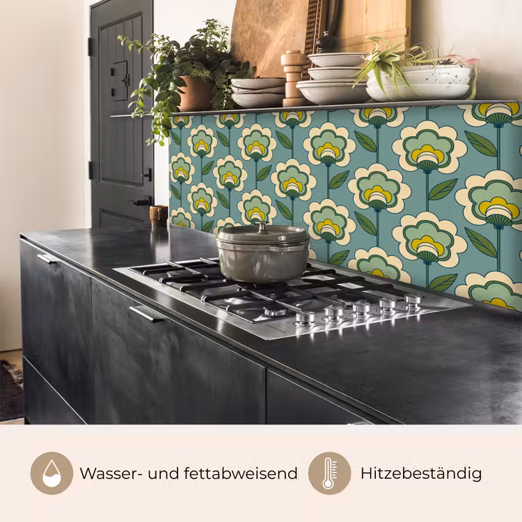Retro - Design - Jaren 70 - Bloem keuken achterwand 2 middel 871 -usp_DE