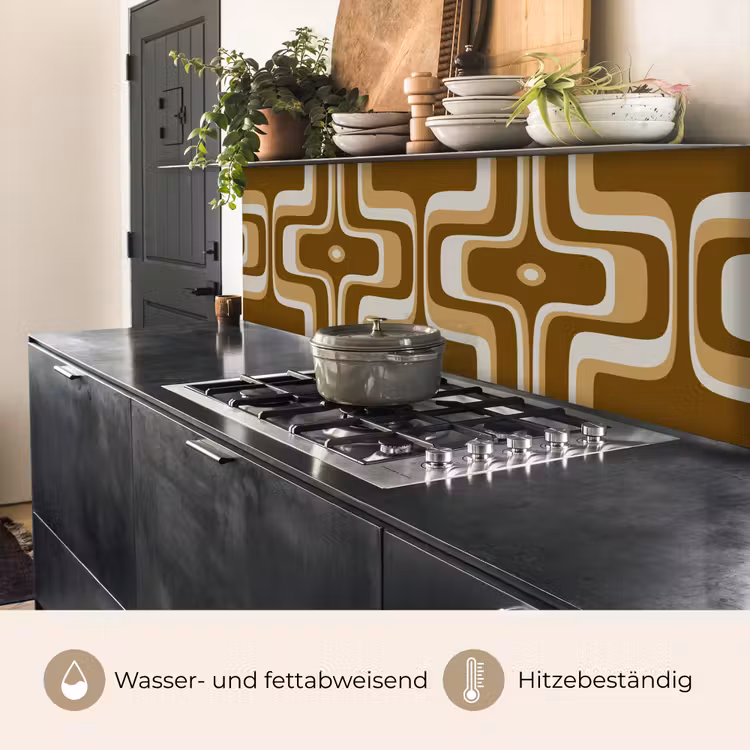 Retro - Design - Bruin keuken achterwand 2 middel 871 -usp_DE