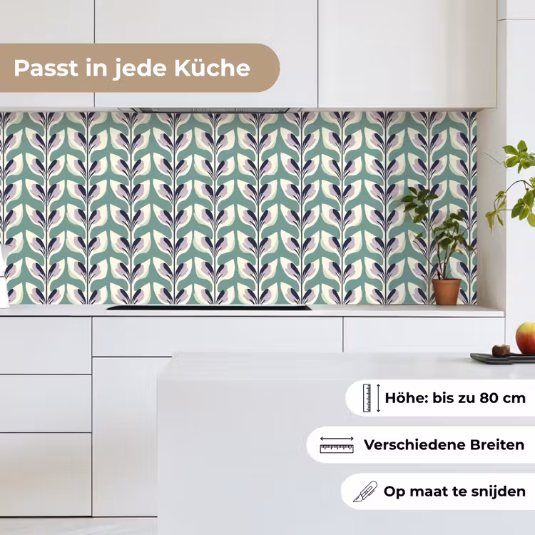 Retro - Modern - Groen keuken achterwand 2 middel 871 -sfeer4_DE