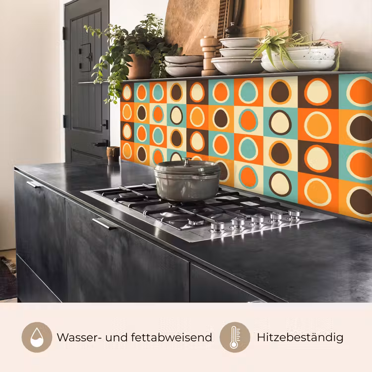Retro - Patronen - Ei keuken achterwand 2 middel 871 -usp_DE