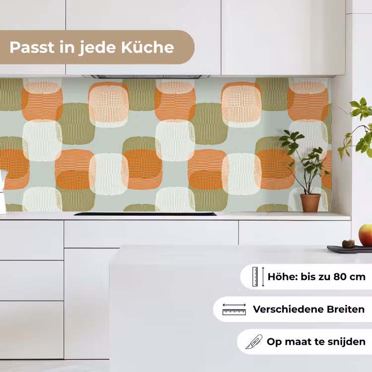 Retro - Patroon - Pastel keuken achterwand 2 middel 871 -sfeer4_DE