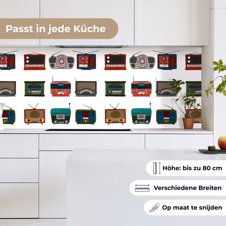 Retro - Radio - Design keuken achterwand 2 middel 871 -sfeer4_DE