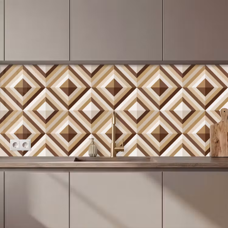 Retro - Ster - Design keuken achterwand 2 middel 871 zz_3dshopping