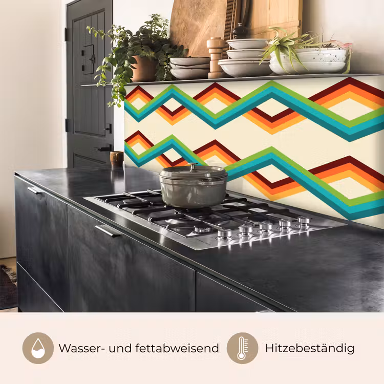 Retro - Strepen - Design - Seventies keuken achterwand 2 middel 871 -usp_DE