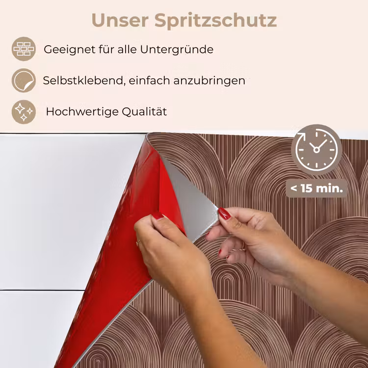 Ritmisch - Effect - Bruin keuken achterwand spatscherm klein 900 -spatscherm_DE