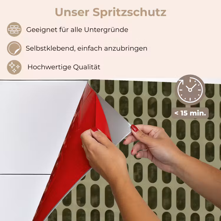 Ritmisch - Effect - Groen keuken achterwand spatscherm klein 900 -spatscherm_DE
