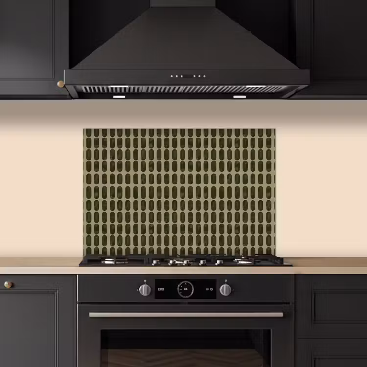 Ritmisch - Effect - Groen keuken achterwand spatscherm klein 900 -sfeer1