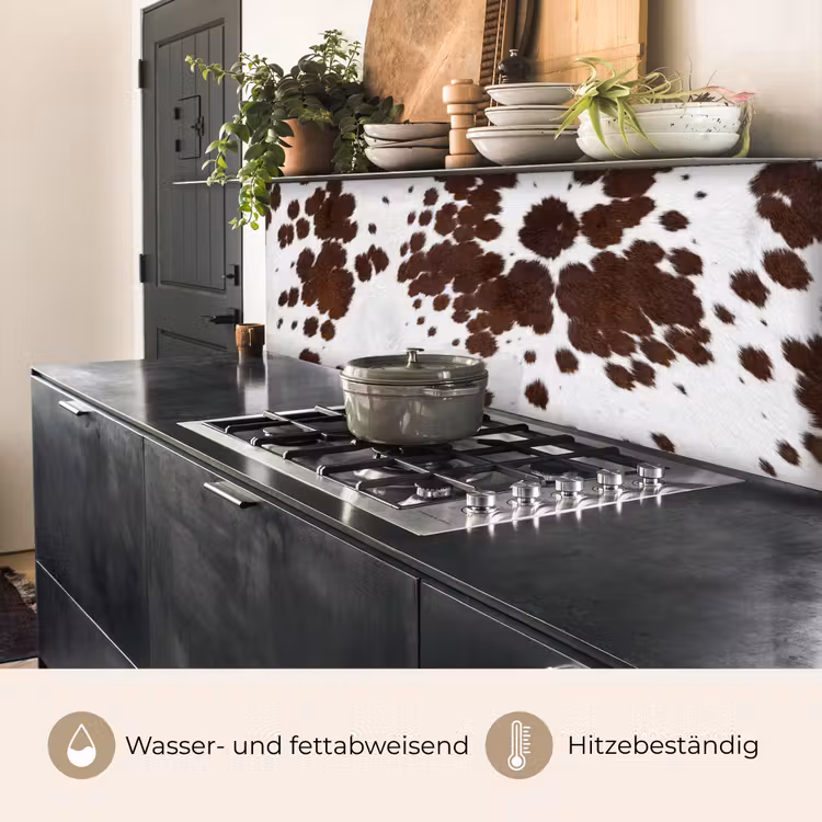Koeienhuid - Klassiek - Bruin keuken achterwand 2 middel -usp_DE