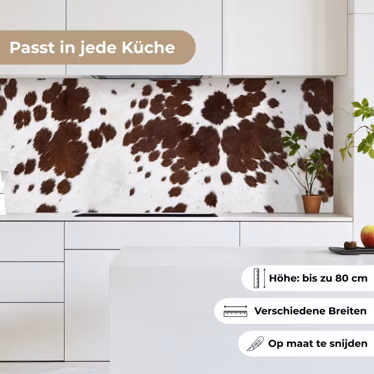 Koeienhuid - Klassiek - Bruin keuken achterwand 2 middel -sfeer4_DE