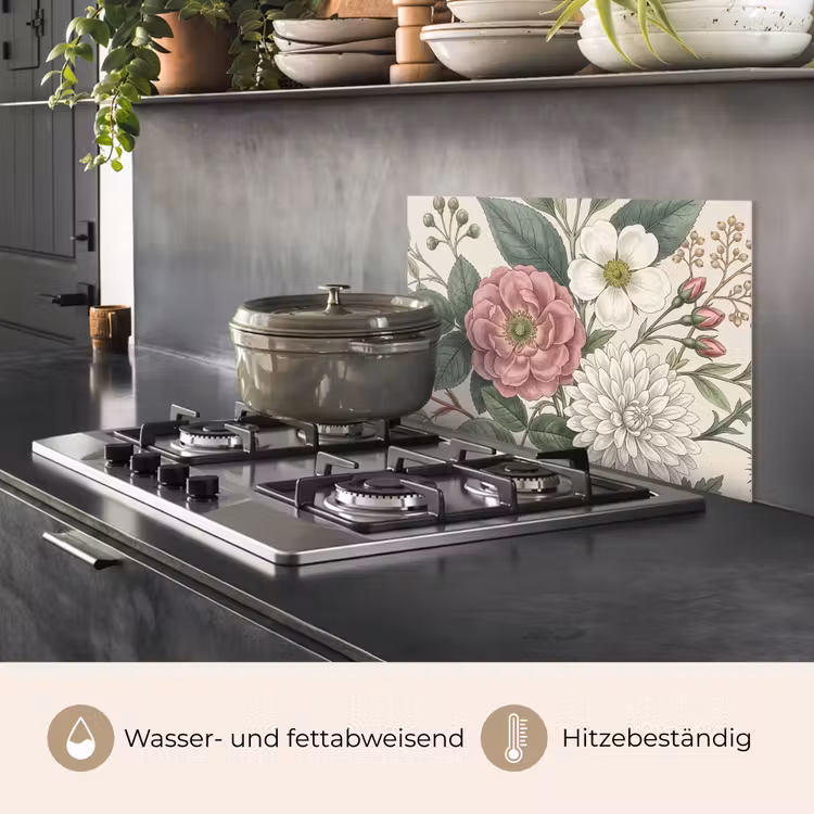 Romantisch - Design - Kleurrijk keuken achterwand spatscherm klein -usp_DE