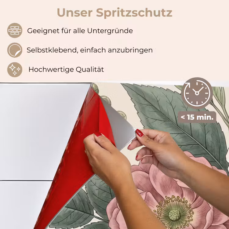 Romantisch - Design - Kleurrijk keuken achterwand spatscherm klein -spatscherm_DE