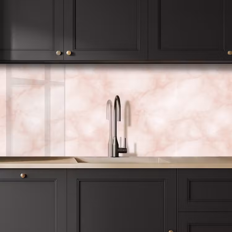Roze - Marmer - Crème keuken achterwand 2 middel 871 -sfeer1