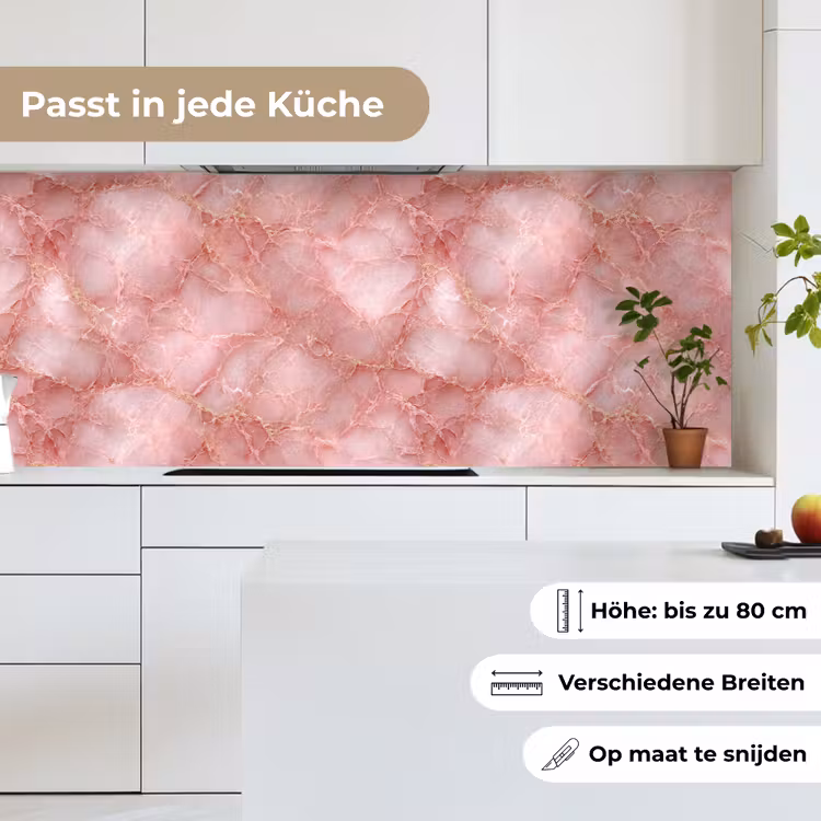 Roze - Kwarts - Goud - Marmer keuken achterwand 2 middel 871 -sfeer4_DE