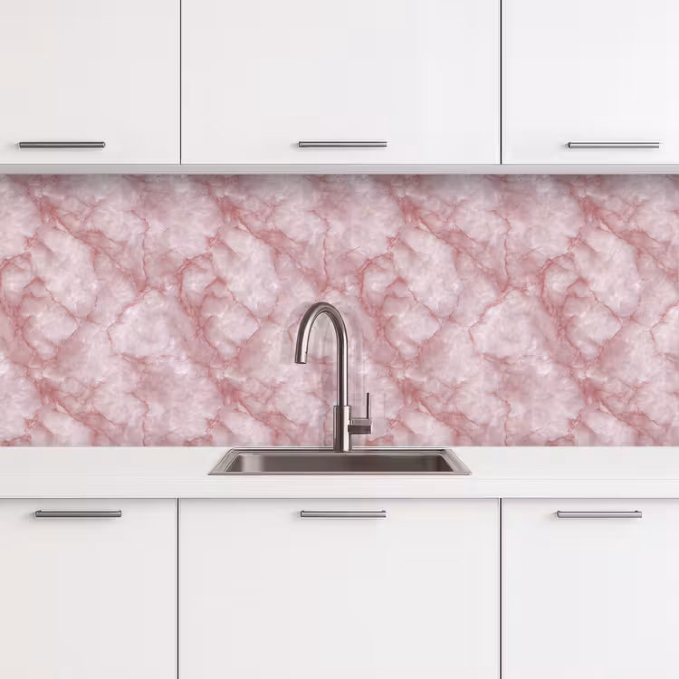 Roze - Kwartsmarmer - Aders keuken achterwand 2 middel 871 -3d