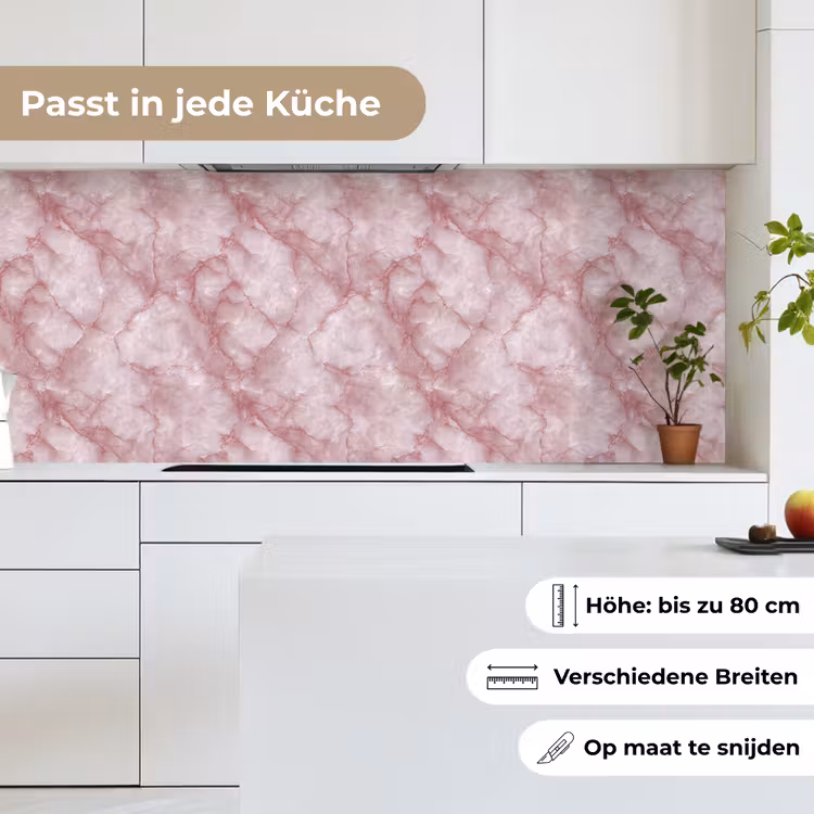 Roze - Kwartsmarmer - Aders keuken achterwand 2 middel 871 -sfeer4_DE