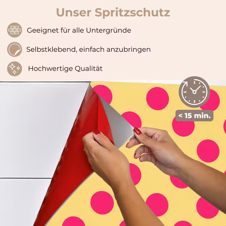 Roze - Stippen - Geel keuken achterwand spatscherm klein 900 -spatscherm_DE