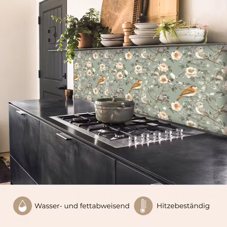 Roze - Vogels - Kleurrijk keuken achterwand 2 middel 871 -usp_DE