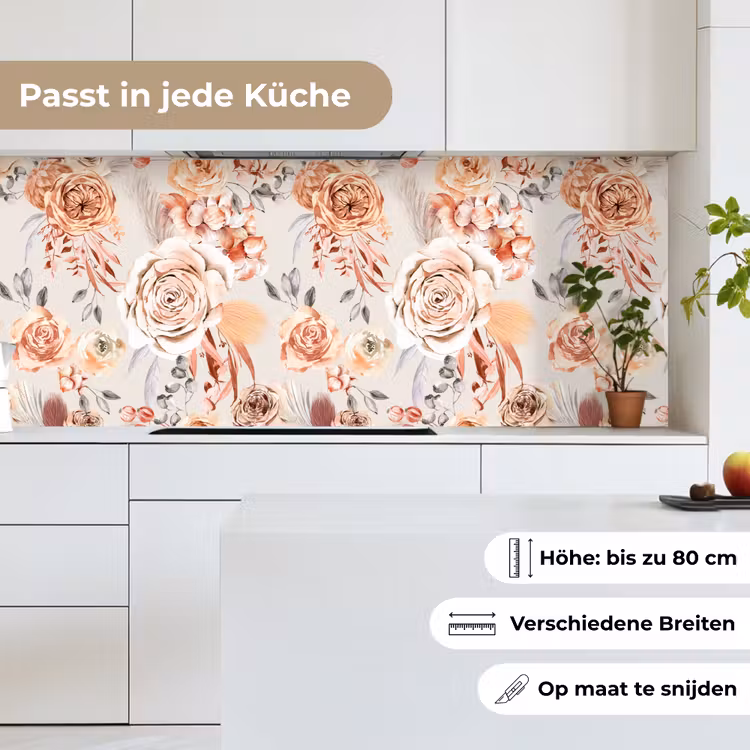 Rozen - Bloemen - Patroon keuken achterwand 2 middel 871 -sfeer4_DE