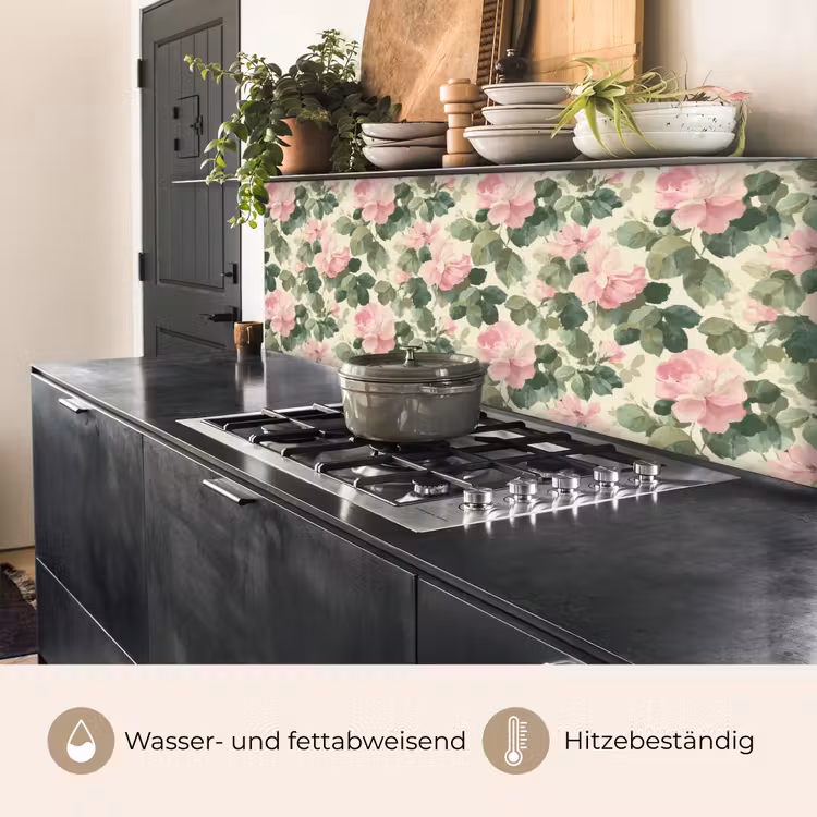 Rozen - Botanisch - Roze keuken achterwand 2 middel 871 -usp_DE