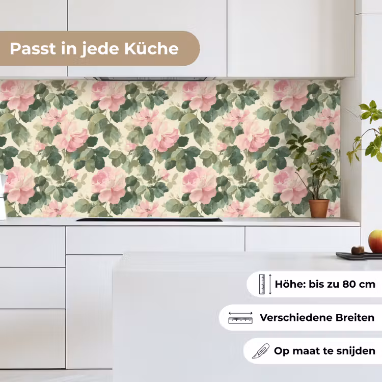 Rozen - Botanisch - Roze keuken achterwand 2 middel 871 -sfeer4_DE