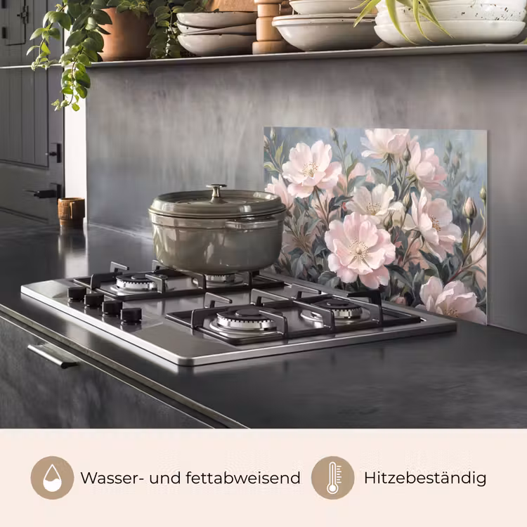 Rozen - Illustratie - Roze keuken achterwand spatscherm klein -usp_DE