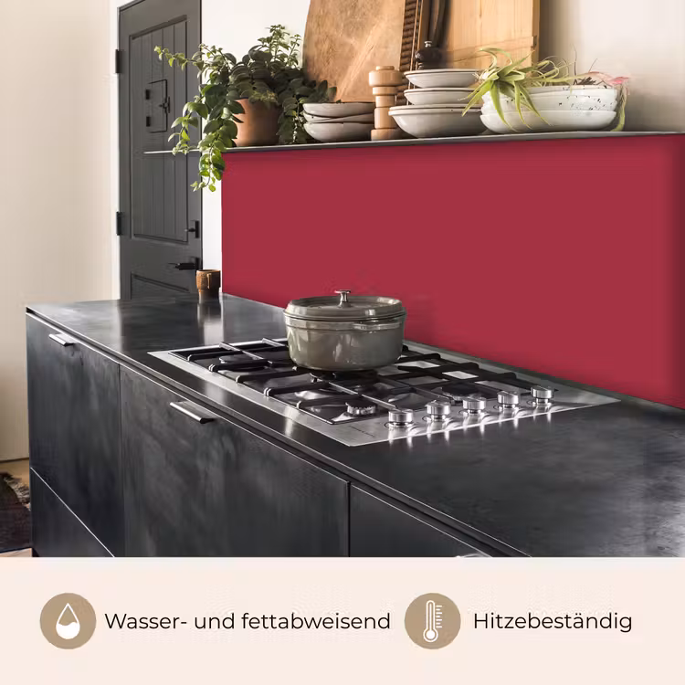 Rood - Effen kleur keuken achterwand 2 middel 871 -usp_DE