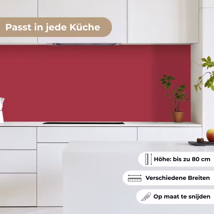 Rood - Effen kleur keuken achterwand 2 middel 871 -sfeer4_DE