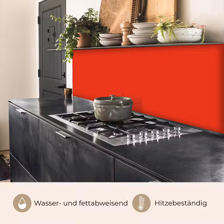 Rood - Kleur - Effen keuken achterwand 2 middel 871 -usp_DE