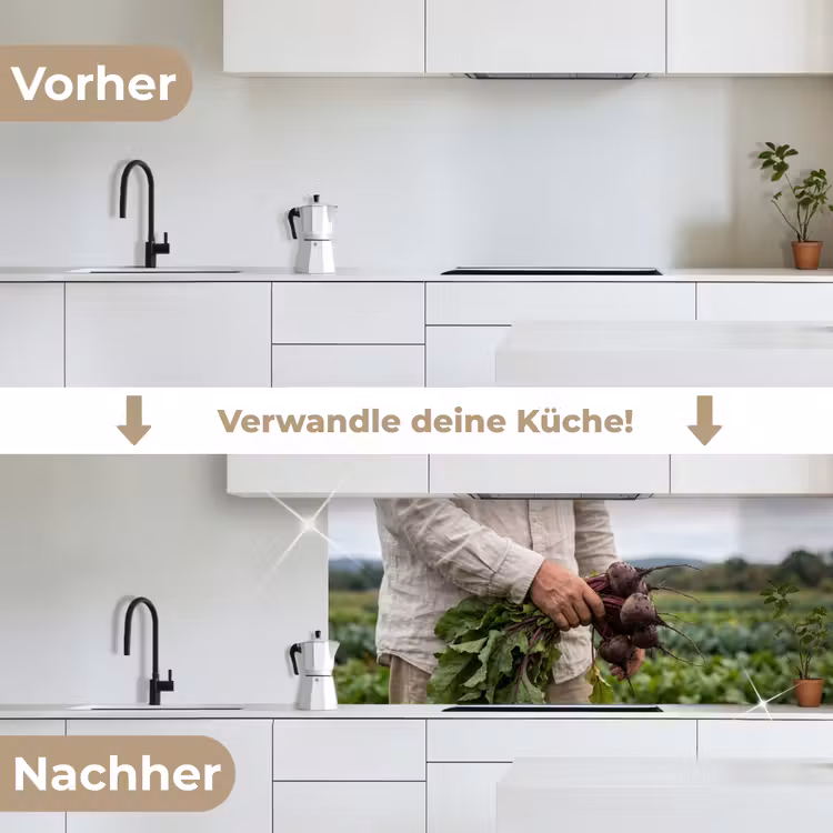 Bieten - Vers - Moestuin keuken achterwand 2 middel -voor-na_DE