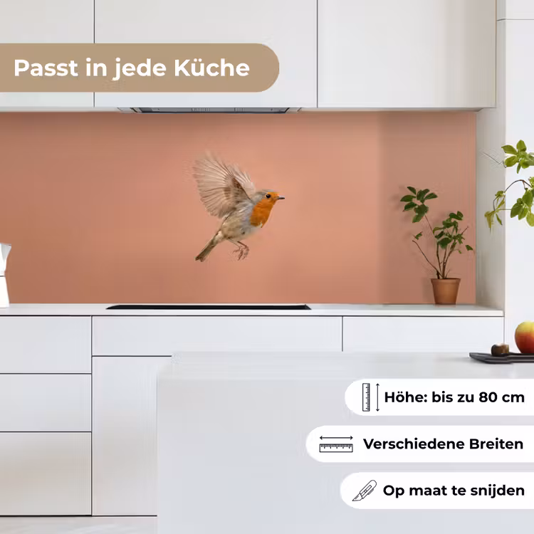 Roodborst - Natuur - Roze keuken achterwand 2 middel -sfeer4_DE