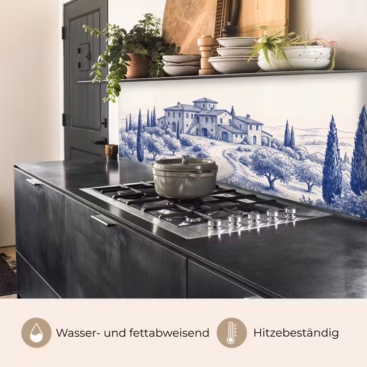 Rustiek - Landgoed - Blauw keuken achterwand 2 middel -usp_DE