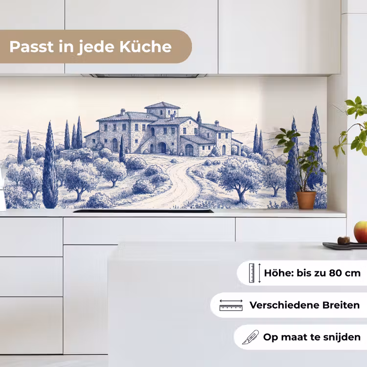 Rustiek - Landgoed - Blauw keuken achterwand 2 middel -sfeer4_DE