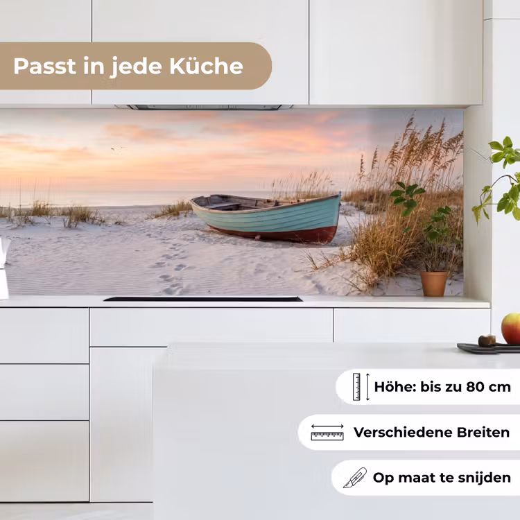 Rustiek - Roeiboot - Zandstrand keuken achterwand 2 middel -sfeer4_DE