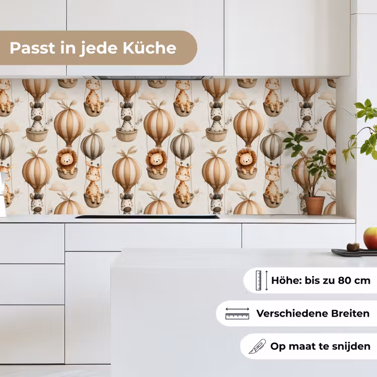 Safari - Luchtballonen - Taupe keuken achterwand 2 middel 871 -sfeer4_DE