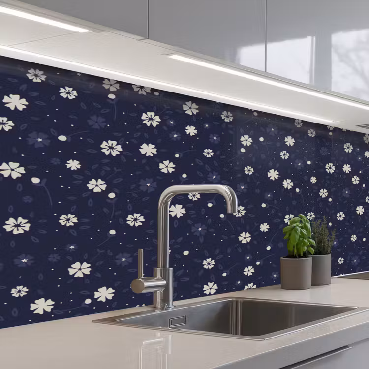 Sakura - Bloemen - Japans - Patronen keuken achterwand 2 middel 871 -3d_schuin